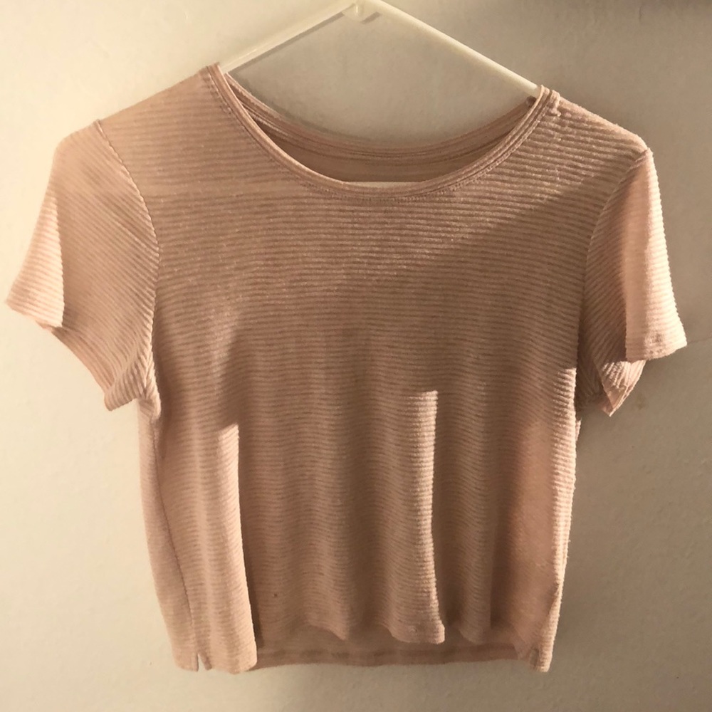 Seriously Soft Aeropostale Light Pink Striped Tee